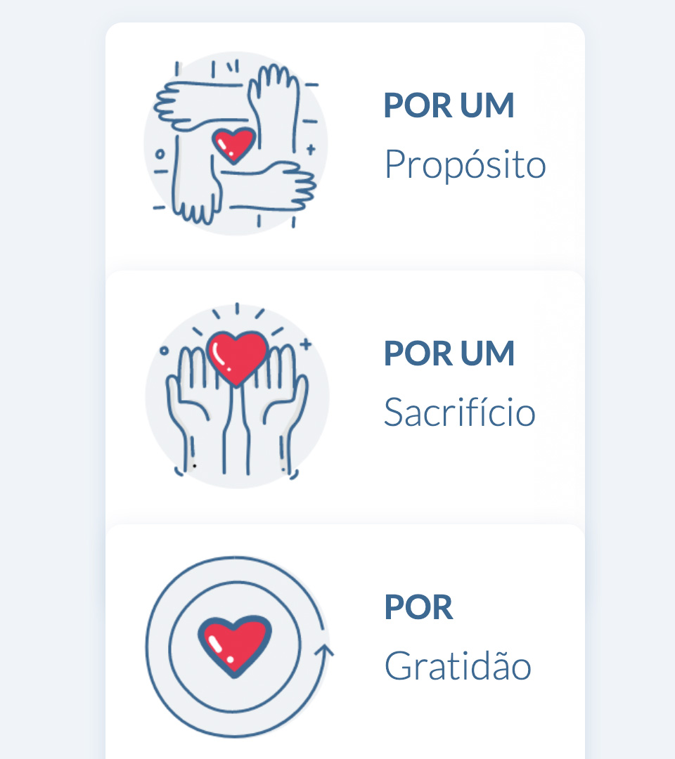 Iconografia criada para conteúdo de Razões para doar a comunidade dos Adventistas.