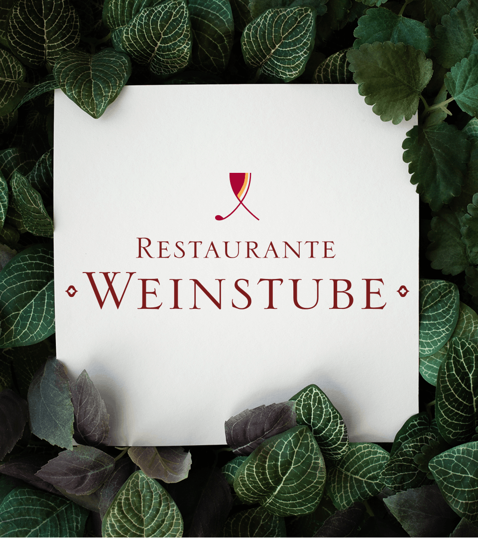 Criação do Logo e identidade do Restaurante Weinstube desenvolvido por Denisson Sousa.